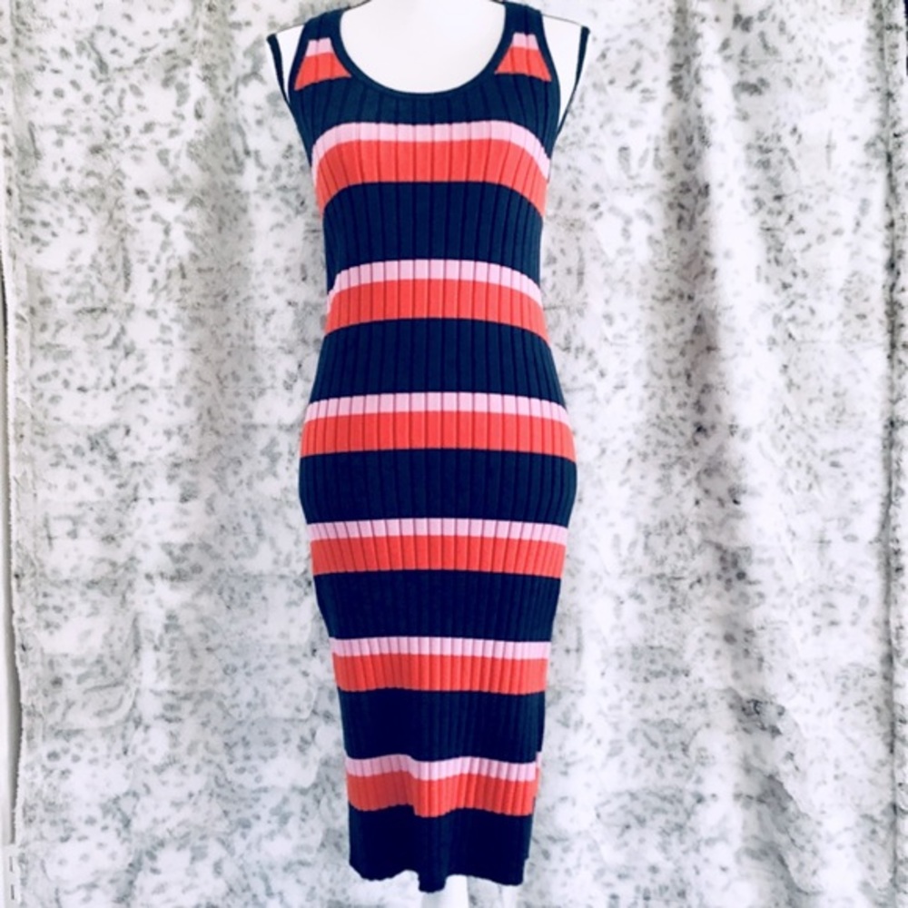 TRINA TURK Gardenia Striped Knit Dress NWOT